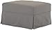 The Cotton Ottoman Slipcover Replacement. It Fits Pottery Barn PB Comfort Ottoman. Dense Cotton Sofa Footstool Cover (Comfort Light Gray)