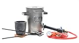 Cast Masters Propane Furnace w 5KG Crucible and Tongs Kiln Smelting Gold Silver Copper Scrap Metal Recycle