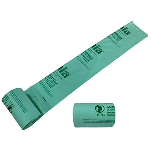 Baia Compostable Tall Trash Bags, BPI ASTM D6400 Certified, 13 Gallon
