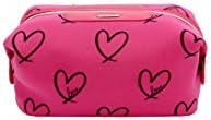 Revlon Small Voyager Cosmetic Case Pink with Black Hearts