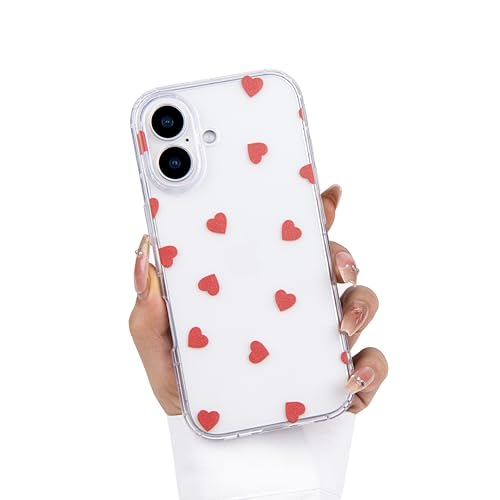 Einaily Hülle Für Iphone 17 Case Crystal Clear Handyhülle Mode Chic Muster Ultra Dünn Tpu Silikon Herz Bumper Stoßfest Kratzfest Schutzhülle Für Iphone 17 Slim Case Cover