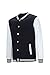 TRIFUNESS Varsity Jacket Letterman Jacket Baseball Jacket with Long Sleeve Banded Collar