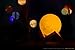 IDEAcone Moon Light Lamp, Luna Moon Lamp, Modern Home 3D Printing Lamp, Warm Yellow Night Light with Wooden Mount (Battery + Chargable) (Large)