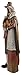 Pilgrim Couple 14 x 5 Inch Transpac Resin Stone Figurine