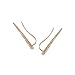 Humble Chic Women's Pave Spike Ear Crawlers Gold-Tone Ice Fang Earrings, Gold-Tone