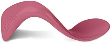 Kizingo Right-Handed Toddler Spoon | Curved Self-Feeding Spoon | Beet