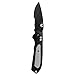 Benchmade - Freek 560SBK, Drop-Point Blade, Serrated Edge, Satin Finish, Black/Grey Versaflex Handle, Made in the USA