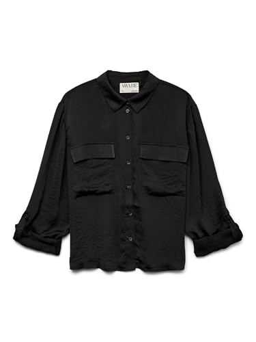 Vero moda aware Damen Vmfabiana Ls Shirt VMA Noos, Black, X-Small