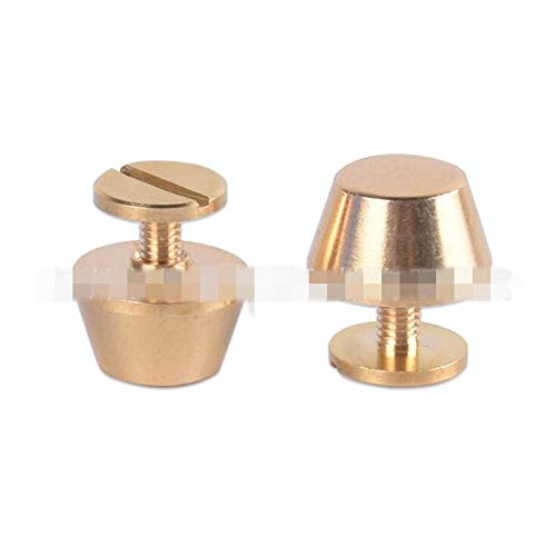 ZHONGJIUYUAN 10PCS/LOT Solid Brass Screw Nail Brass Rivet DIY Hardware Accessories Screw for Luggage Durable Bag Craft Handbag