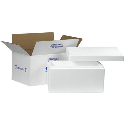 Aviditi 245C Insulated Shipping Kits, 17" Length x 10" Width x 8-1/4" Height, White (Case of 1)