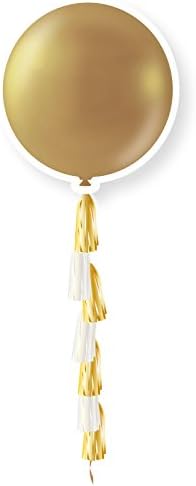 Globos Payaso Gold Metallic 36" Tassel Tail Balloon Wedding Birthday Christening Party Occasion
