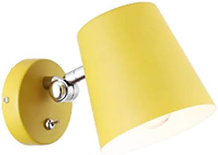 Modern Macaron LED Wall Lights, Adjustable Cute Decorative Wall Lamp Sconces Yellow/Pink/Blue Ideal for Living Room Children Nursery Bedroom and Hallway DENG (Color : Yellow, Design : A)