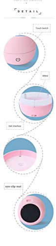 iRSE Aroma Humidifier USB Electric Cool Mist Ultrasonic Essential Oil mixture moisture diffuser for Office Home Bedroom Living Room Study Yoga Spa Aromatherapy diffuse Fragrance Water 10 oz (Grey)
