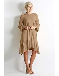 Manga larga y sin mangas de alta baja vestidos para las mujeres Regular y Plus tamaño - Fabricado en Estados Unidos