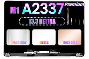 JYYSCRN Screen Replacement A2337 LCD for M1 MacBook Air 13" 2020 A2337 MGN63 EMC 3598 MGN93 MGND3 MGN73 MGNA3 MGNE3 2560×1660 LCD Screen Full Top Assembly Display (Space Gray)