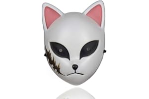 damdos Halloween Prop Cosplay Mask, Masks Makomo Tanjirou Sabito Masks Role Cosplay Prop Birthday Gifts
