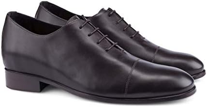 Costoso ItalianoHeight Increasing Brown Leather Formal Elevator Lace Up Oxford Lift Shoes for Men with 3 Inch Hidden Heel