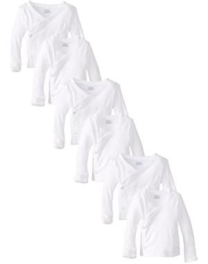 Unisex-Baby Newborn 6 Pack Long Sleeve Side Snap Mitten Cuffs Shirt