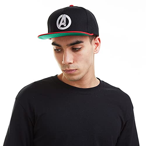 Marvel Herren Avengers Logo Baseball Cap Not Applicable, Schwarz (Black/Red RBL), One Size
