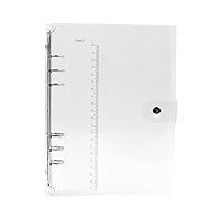 Zhi Jin A5 Standard 6 Holes Clear Soft PVC Notebook Cover Protector Round Ring Binder Loose leaf Folder A5-23.518cm