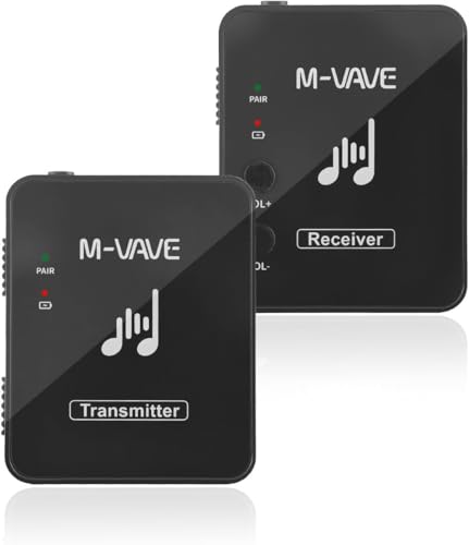 VEDO M-VAVE WP-10 Sistema de Monitor In-Ear Sem Fio 2.4GHz - Transmissor e Receptor IEM, Baixa Latência <12ms, 30m Alcance, 7h Bateria, p/Guitarra, Baixo e Palco.