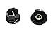 C. B. Gitty 2-Pack Guitar Potentiometer Knobs: Black Top Hat with Set Screw