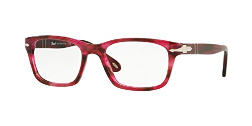 Persol PO3012V Eyeglasses-(1084) Stripped Red/Demo-52mm