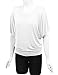 LL WT742 Women's Versatile Casual Short Sleeve Dolman Top – Loose Fit Boat Neck XXL White