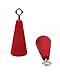 Atomik Climbing Holds Set of 2 Hanging Cones in Red for Beginners, Perfect for Entry-Level Pinch and Strength Training