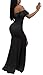 Women Formal Ruffle Off The Shoulder Bodycon Side Split Mermaid Evening Party Dress