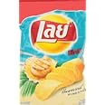 Lay's Potato Chips Rock Baked Scallop with Butter and Garlic Crisp Flavor (Import From Thailand) 105 G