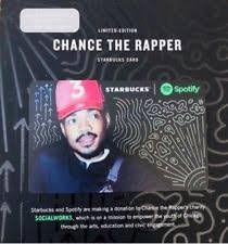 STARBUCKS 2017 LIMITED ED SPOTIFY CHARITY GIFT CARD - CHANCE THE RAPPER