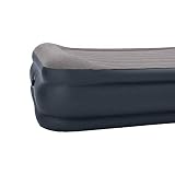 Intex Deluxe Pillow Rest Raised Airbed with Soft Flocked Top for Comfort, Built-in Pillow and Electric Pump, Queen, Bed Height 16.75"