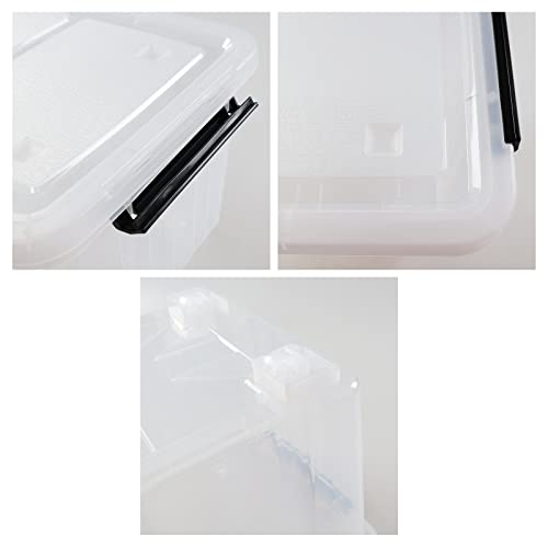 Readsky 30 Quart Clear Plastic Storage Bin, Clear Totes Storage, 4