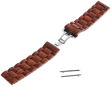 Pennyninis Wood Watchband Red Sandalwood 22mm Watch Band for Samsung Gear Sport S3 Amazfit Smartwatch