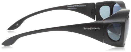 Solar Shield Eldorado Polarized Rectangular Sunglasses,Black,51 mm