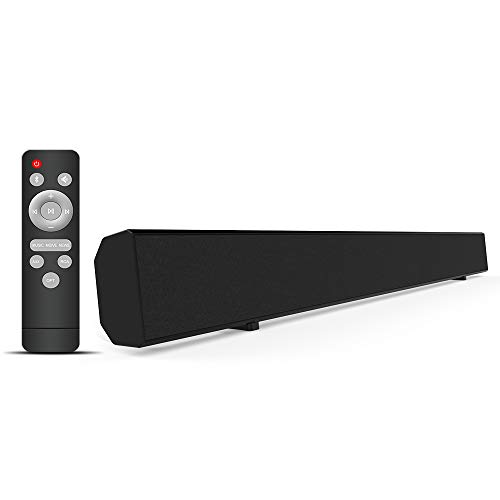 Sound Bars for TV Soundbar Meidong 2.1 Channel TV Sound Bar Wired and Wireless Home Audio Speaker Surround Sound System for TV/PC/Smartphone/Wall-mountable Included Optical/RCA/Aux Connection