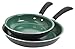 Gibson Home Hummington 2-Piece Ceramic Non-Stick Fry Pan Set, Green