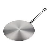 Heat Diffuser, Induction Adapter Plate for Gas Stove Glass Cooktop Converter, Flame Guard Induction Hob Pans, 7.5 Inch Stainless Steel