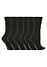 6 Pairs Sockshop Women's Gentle Grip Plain Black Socks 6-10.5 Us GG67