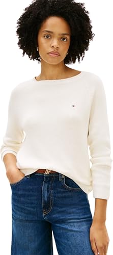 Donna Pullover Cardi Fine con Scollo a Barca, Avorio (Ivory Petal), M