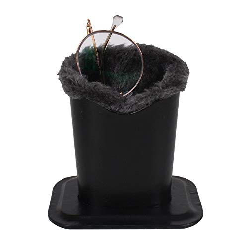 Bleiou Pack of 2 Soft Plush Lined Eyeglasses Holder Stand Protective Glasses Holder Stand (Style D)