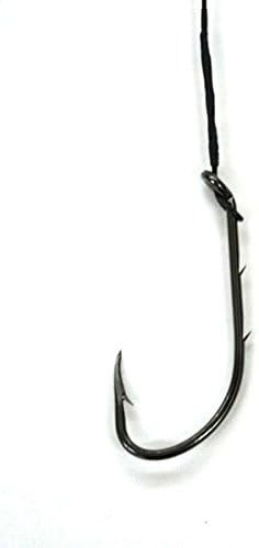Eagle Claw9135-1/0 Bait Holder Snelled Hooks Terminal Tackle, Dark Finish,Black