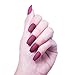 Laza 96 Pcs Colorful Fake Nails 4 Pack Coffin Ballet Purplish Red Madder Prune Mulberry Full Cover Medium Matte Artificial Acrylic Nails - Carmine Rose