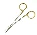 Scissors 4.5 inch Straight with tip protector Gold Plated handle Dental Surgical art & craft BY Wise Linkers