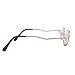 Lifetop Make-up 2.5x Magnifying Makeup Eye Alloy Glasses Spectacles Flip Down Lens
