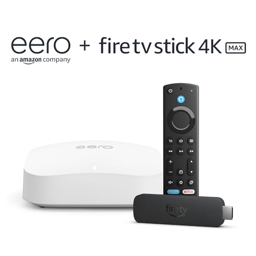 Amazon eero Pro 6E mesh wifi router (1-pack) with Amazon Fire TV Stick 4K Max
