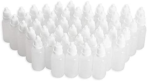 Oddity 50 Pcs 10ml Dropping Bottles Squeezable Eye Liquid Dropper Bottles Empty Plastic Container with Childproof Cap