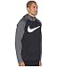 Nike Mens Therma Swoosh Essential Pull Over Hoodie Black/Charcoal Heather/White 931991-010 Size X-Large