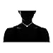 Hoops & Loops 925 Sterling Silver Cubic Zirconia Solitaire Tiny Choker Necklace for Women, Silver, Yellow Gold, Rose Gold